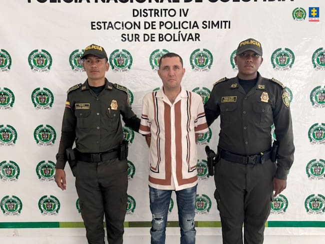 José del Carmen Salcedo Cepeda, fue capturado en el municipio de Simití (Bolívar). // Fiscalía