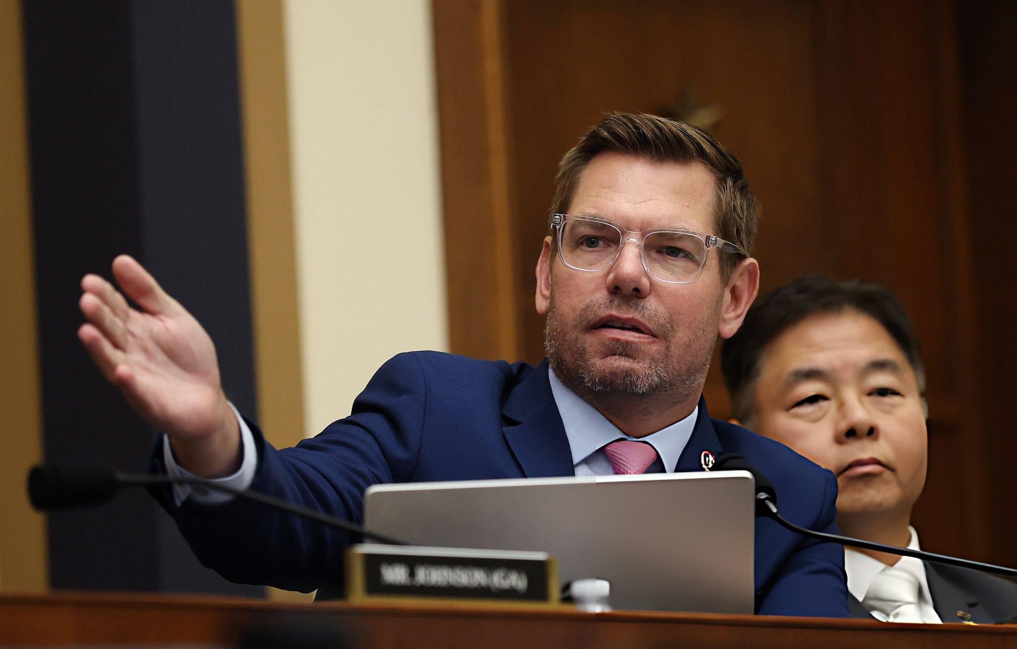 Eric Swalwell en noviembre de 2025. FOTO: Win McNamee/Getty Images