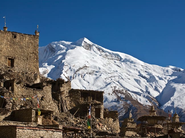 Phu Village With Himlung Peak Behind On The Nar Phu Trek, Annapurna Conservation Area, Nepal. Imagen tomada de Getty Imagenes (Crédito: Education Images / Colaborador)