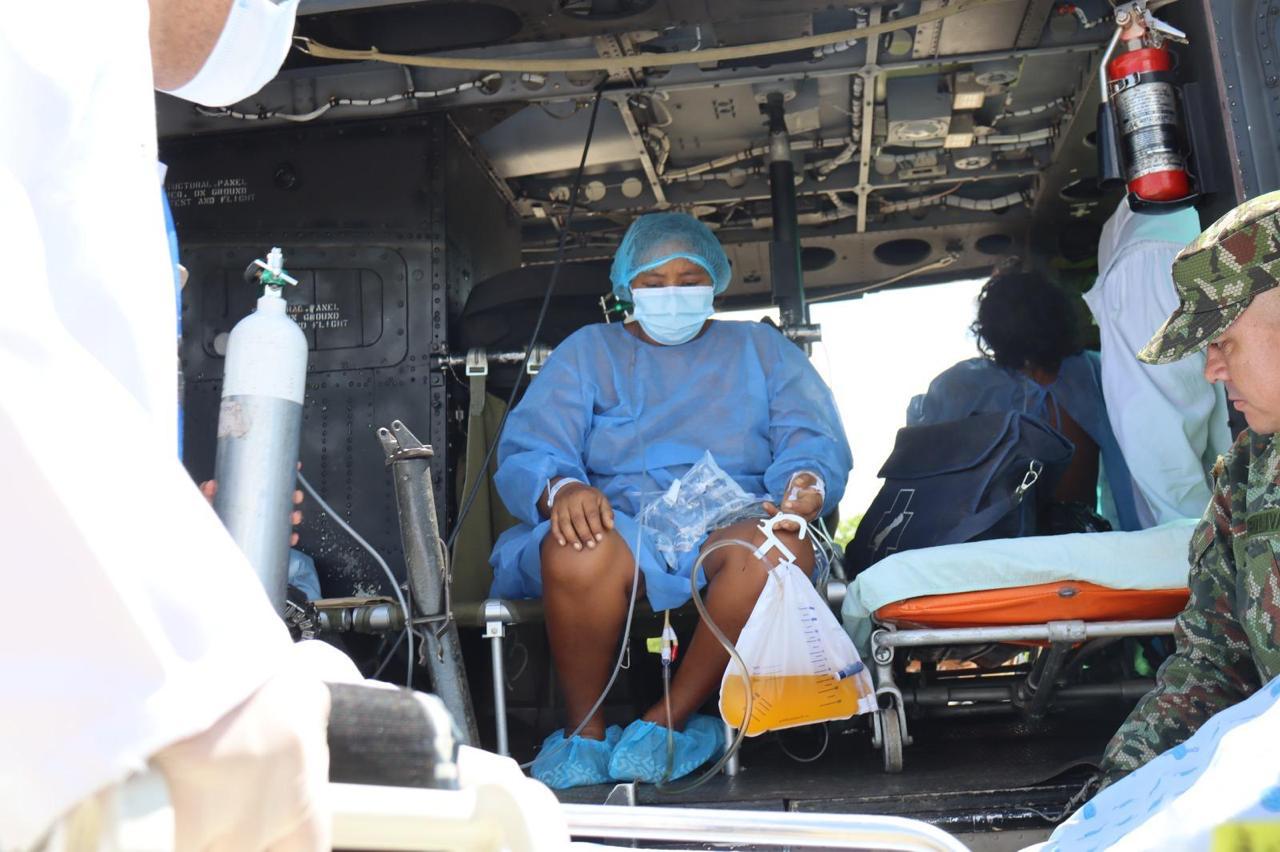 Cortesía - mujer trasladada en helicóptero
