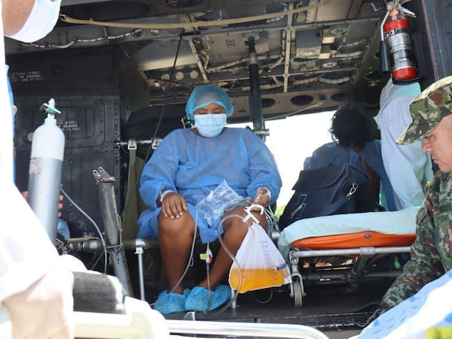 Cortesía - mujer trasladada en helicóptero