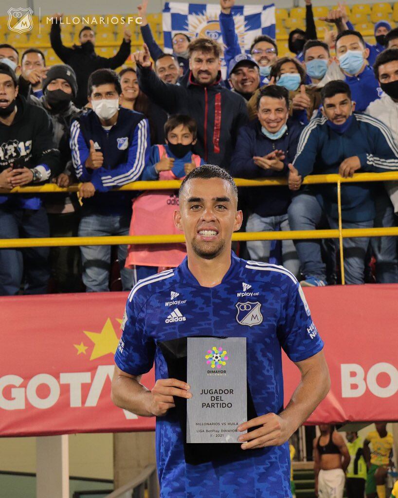Daniel Giraldo fue uno de los jugadores más destacados de Millonarios en el seugndo semestre del 2021 / @millosfcoficial