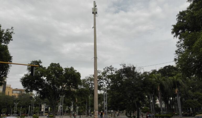Cámaras de seguridad en el parque Santander de Cúcuta