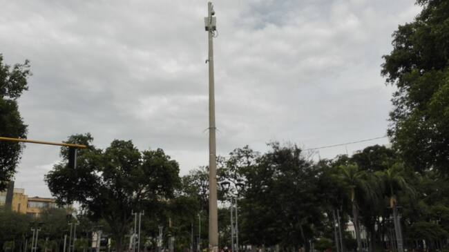 Cámaras de seguridad en el parque Santander de Cúcuta
