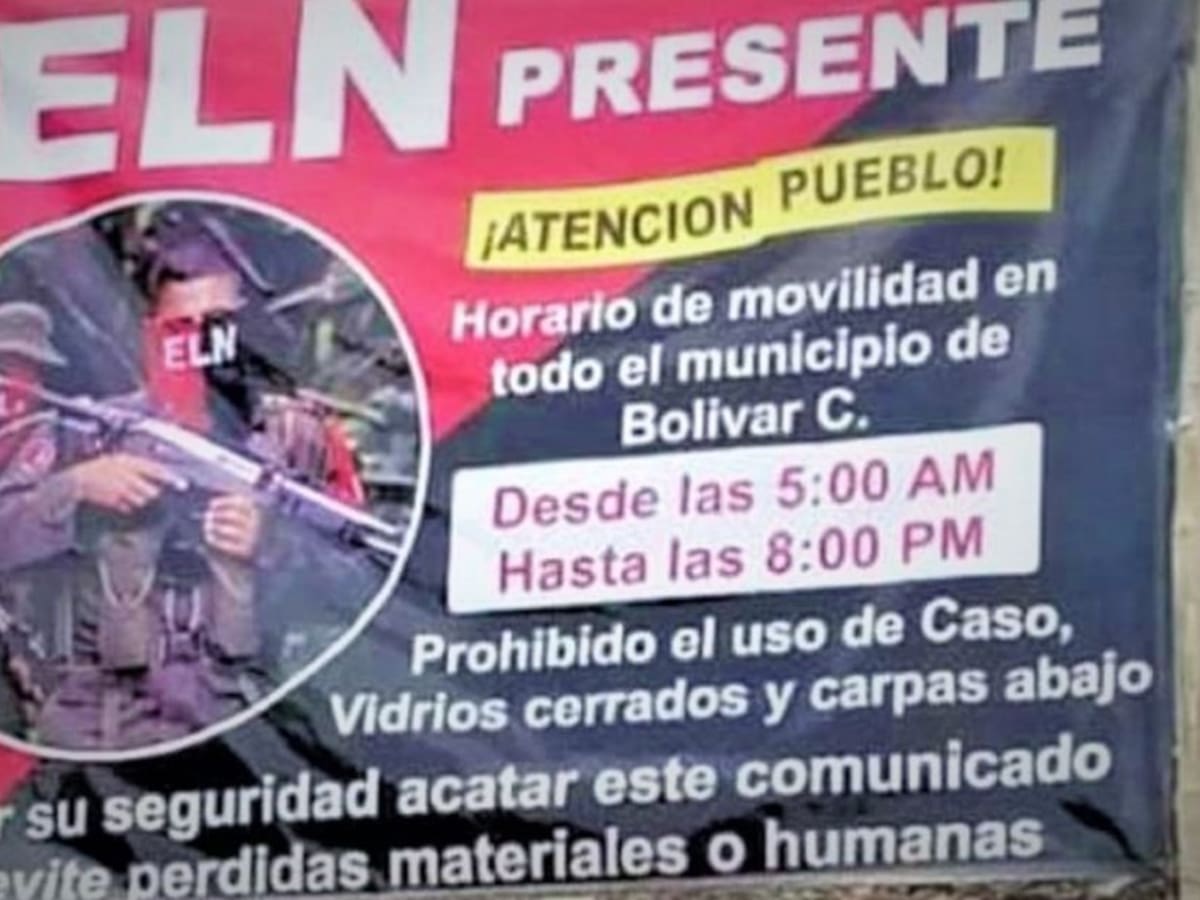 Preocupación por anuncios del ELN en Bolívar, Cauca