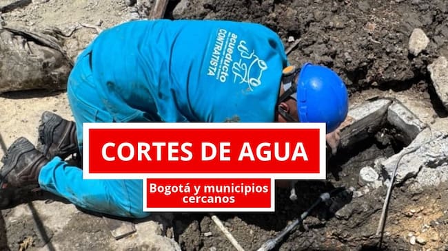 Cortes de agua Bogotá y municipios cercanos. Foto Acueducto de Bogotá