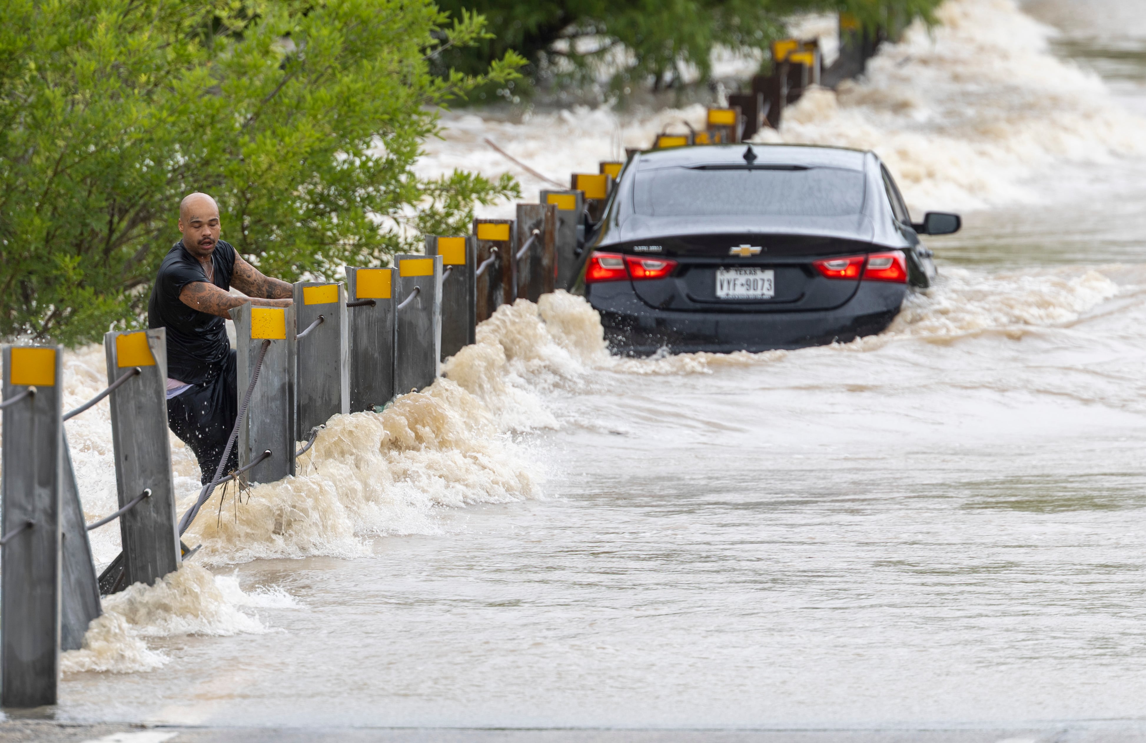 Inundaciones en San Antonio, Texas, el 15 de junio de 2026 (Cortesía: Andrew J. Whitaker/San Antonio Express-News via Getty Images)