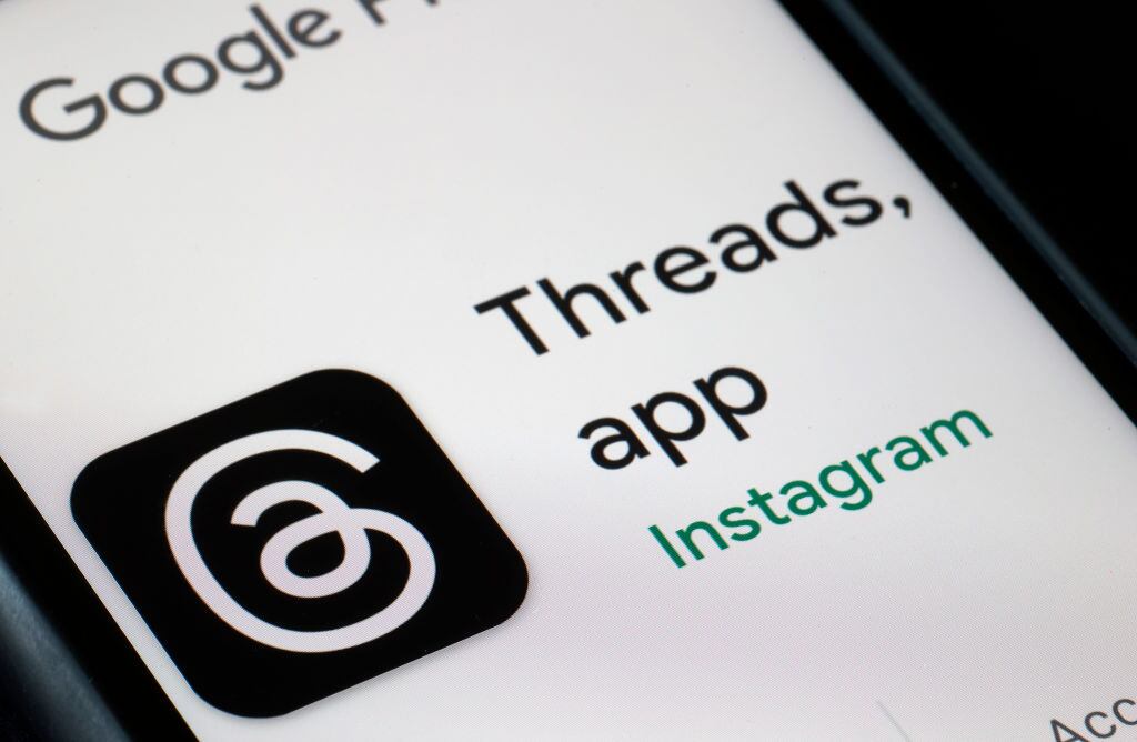 Logo de la aplicación de redes sociales Threads / Getty Images