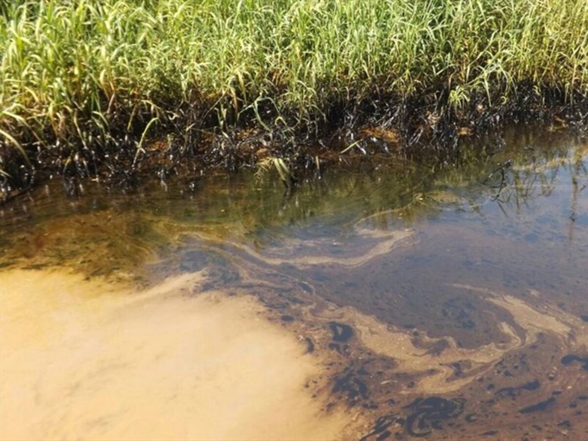 C.R.A atendió derrame de aceite en río Magdalena e inició recolección de los contaminantes