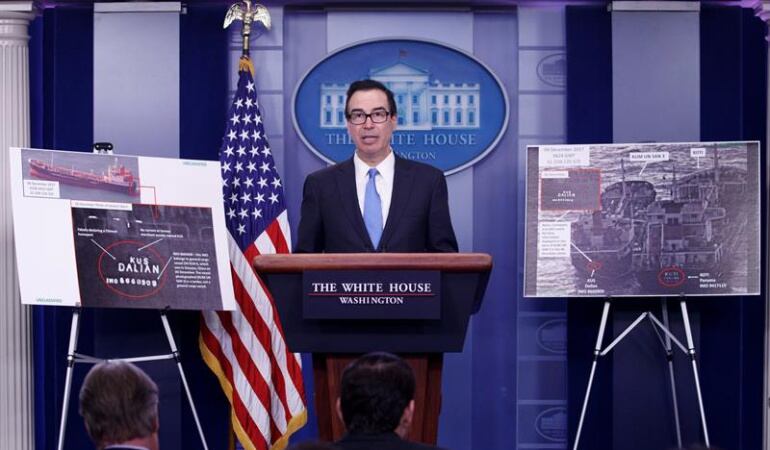 El Departamento del Tesoro de EEUU impuso sanciones económicas a 27 empresas y a 28 buques registrados o con sede en varios países, entre ellos China, Panamá o Tanzania, para "aumentar la presión y aislar aún más" al régimen de Corea del Norte.