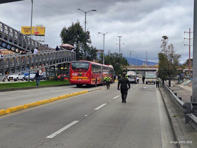 Accidente en el que falleció un motociclista en la avenida NQS