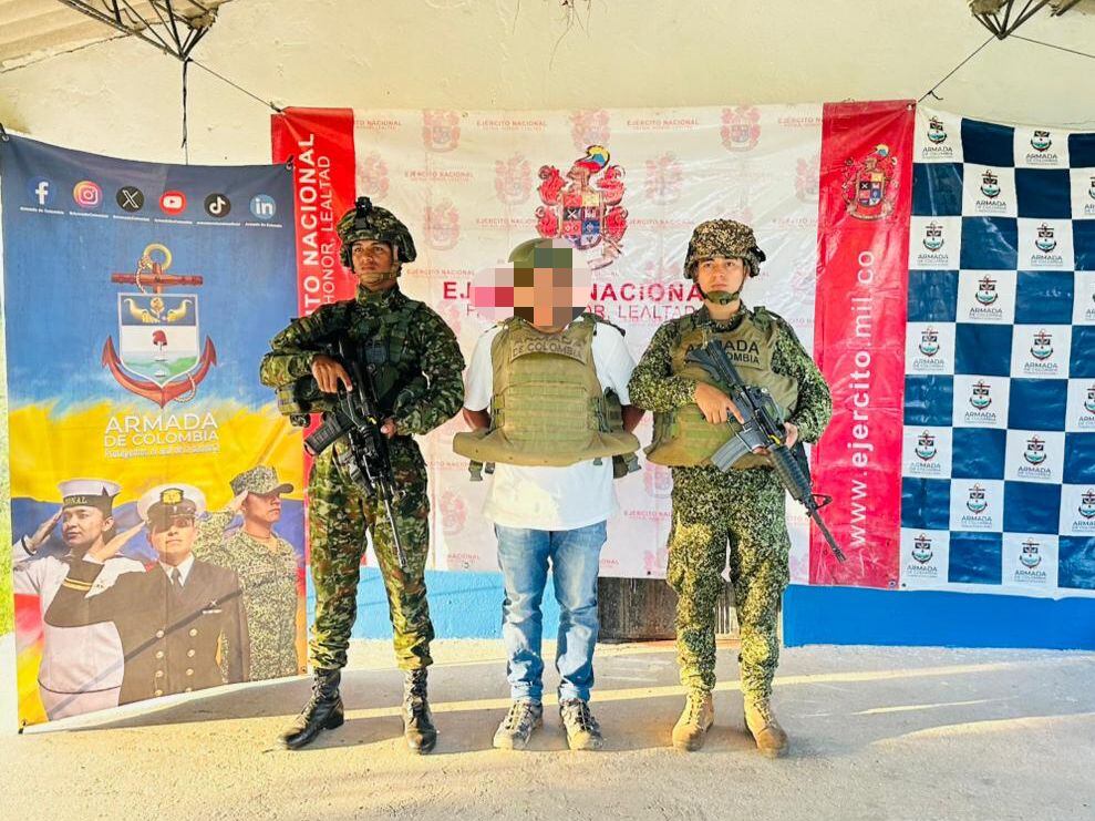 Capturado alias ‘Jhon’, cabecilla del Clan del Golfo qen Bolívar. // Fuerza Naval del Caribe
