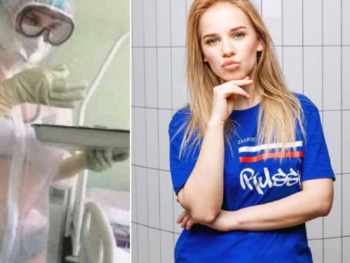 Ahora será modelo enfermera rusa que trató a enfermos COVID en ropa interior