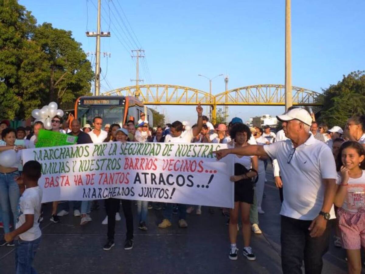 Realizan protesta en el occidente de Cartagena ante inseguridad