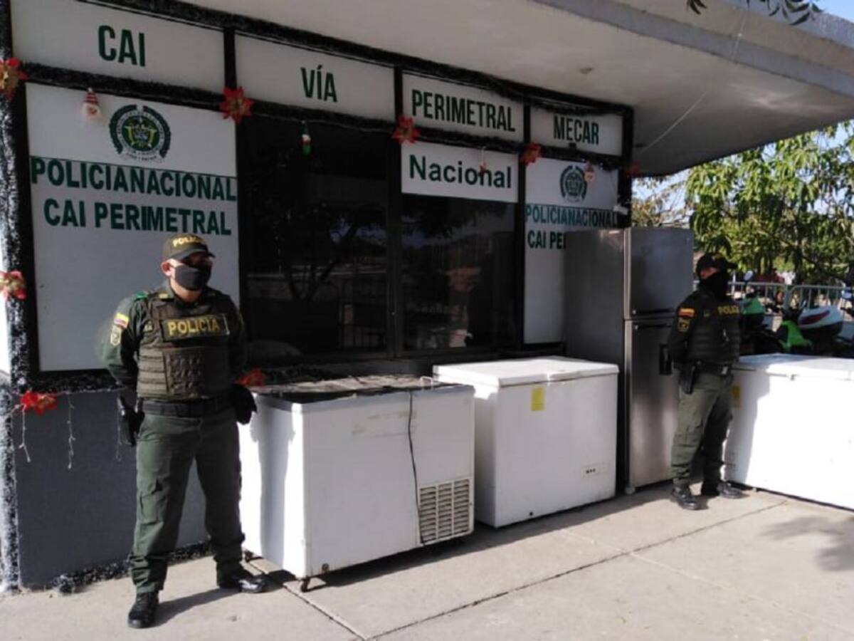 Recuperan enseres robados en colegio de la vía Perimetral en Cartagena
