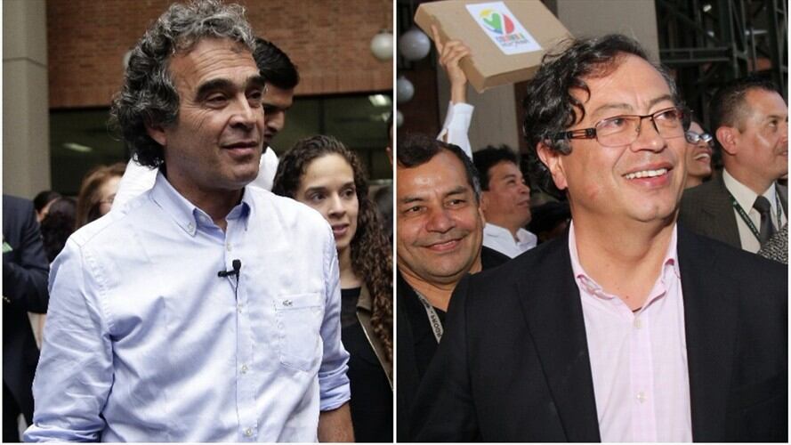 Sergio Fajardo y Gustavo Petro lideran la intención de voto a la Presidencia. Foto: Colprensa