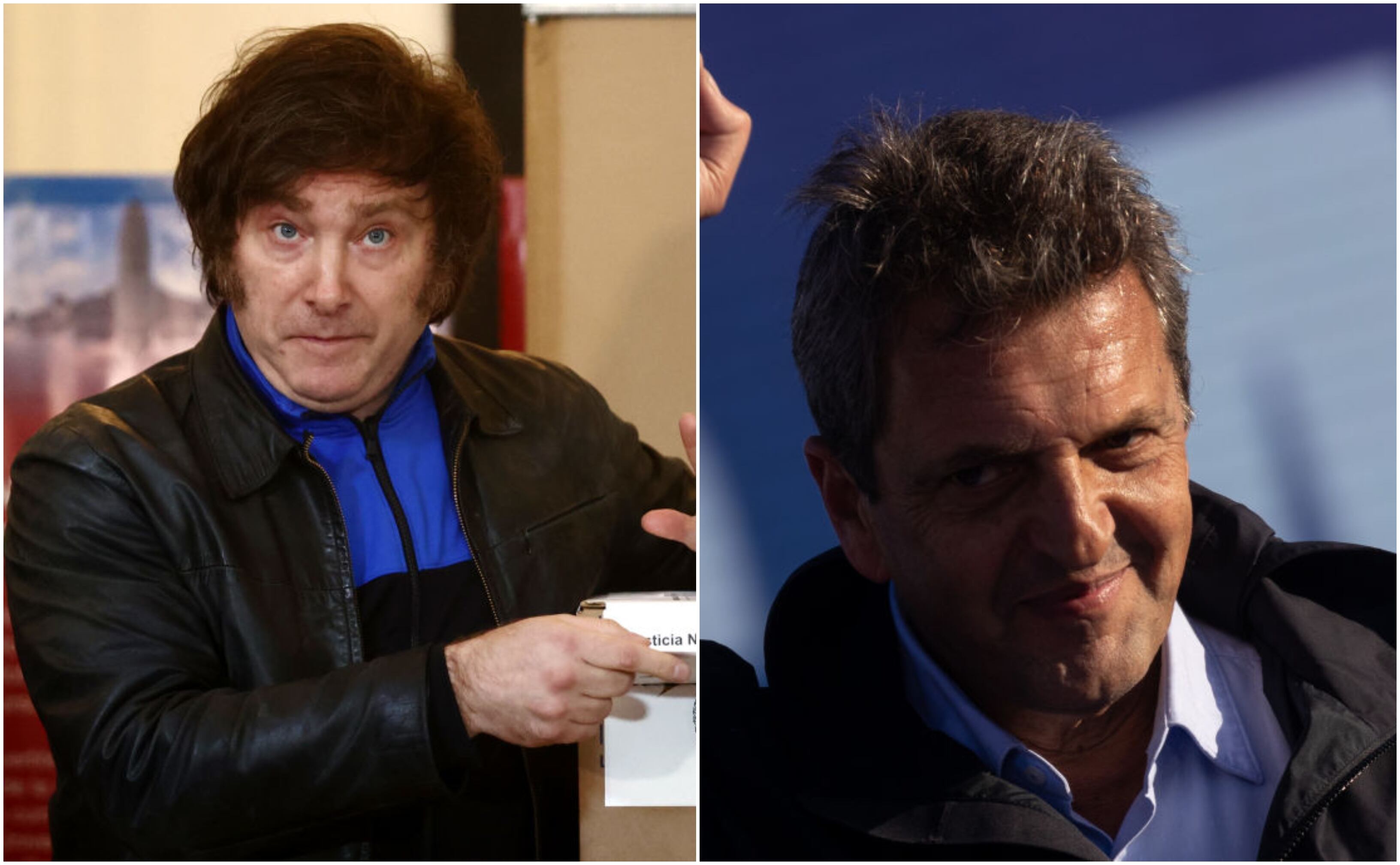 Javier Millei y Sergio Massa Fotos Getty Images