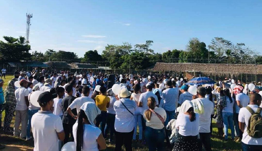 Sepelio del joven Sherinan Díaz.