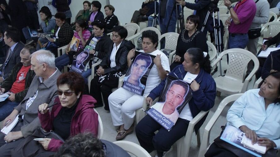 Madres de jóvenes que fueron identificados como "falsos positivos". Foto: Colprensa