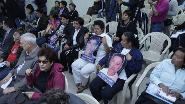 Madres de jóvenes que fueron identificados como "falsos positivos". Foto: Colprensa