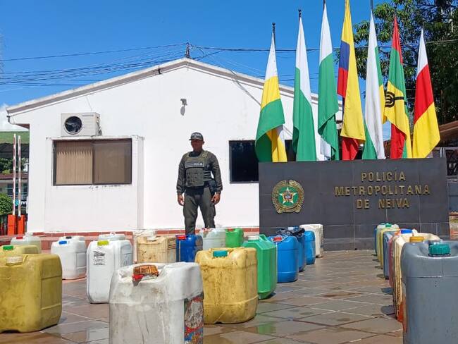El combustible, valorado en cerca de $3.300.000, Foto policía Neiva.