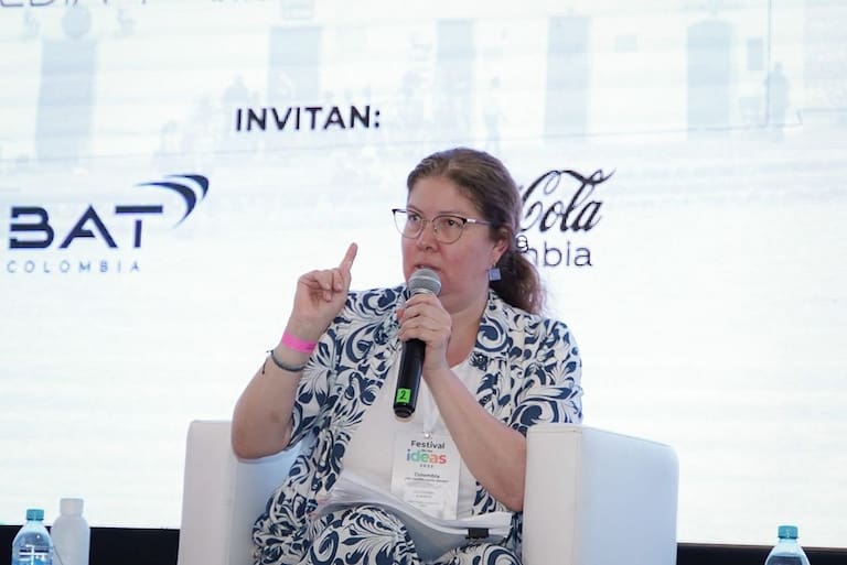 Alejabra Barrios Cabrera, Directora MOE, durante el Festival de las Ideas 2023