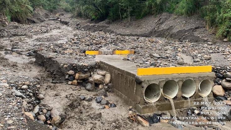 Creciente súbita dañó el paso entre Málaga y Concepción