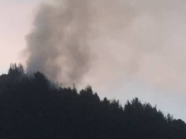 Incendio forestal en los Cerros Orientales