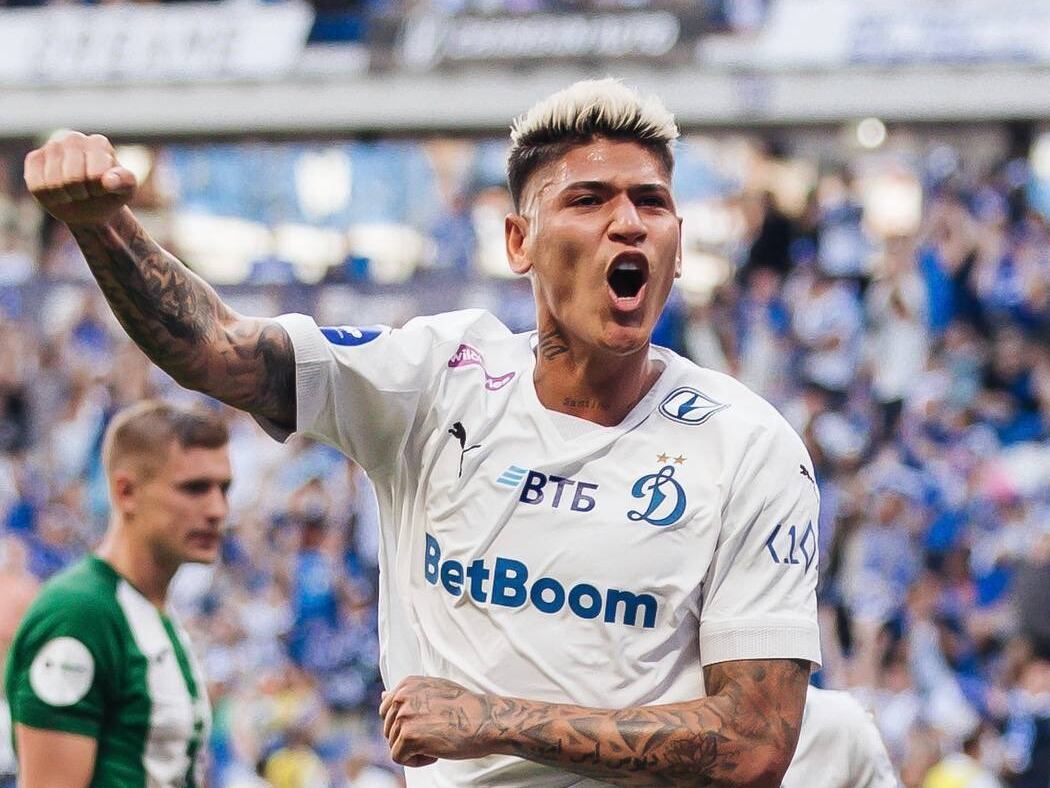 Jorge Carrascal tras su primer gol de la temporada con el Dinamo Moscú/ @fcdynamo