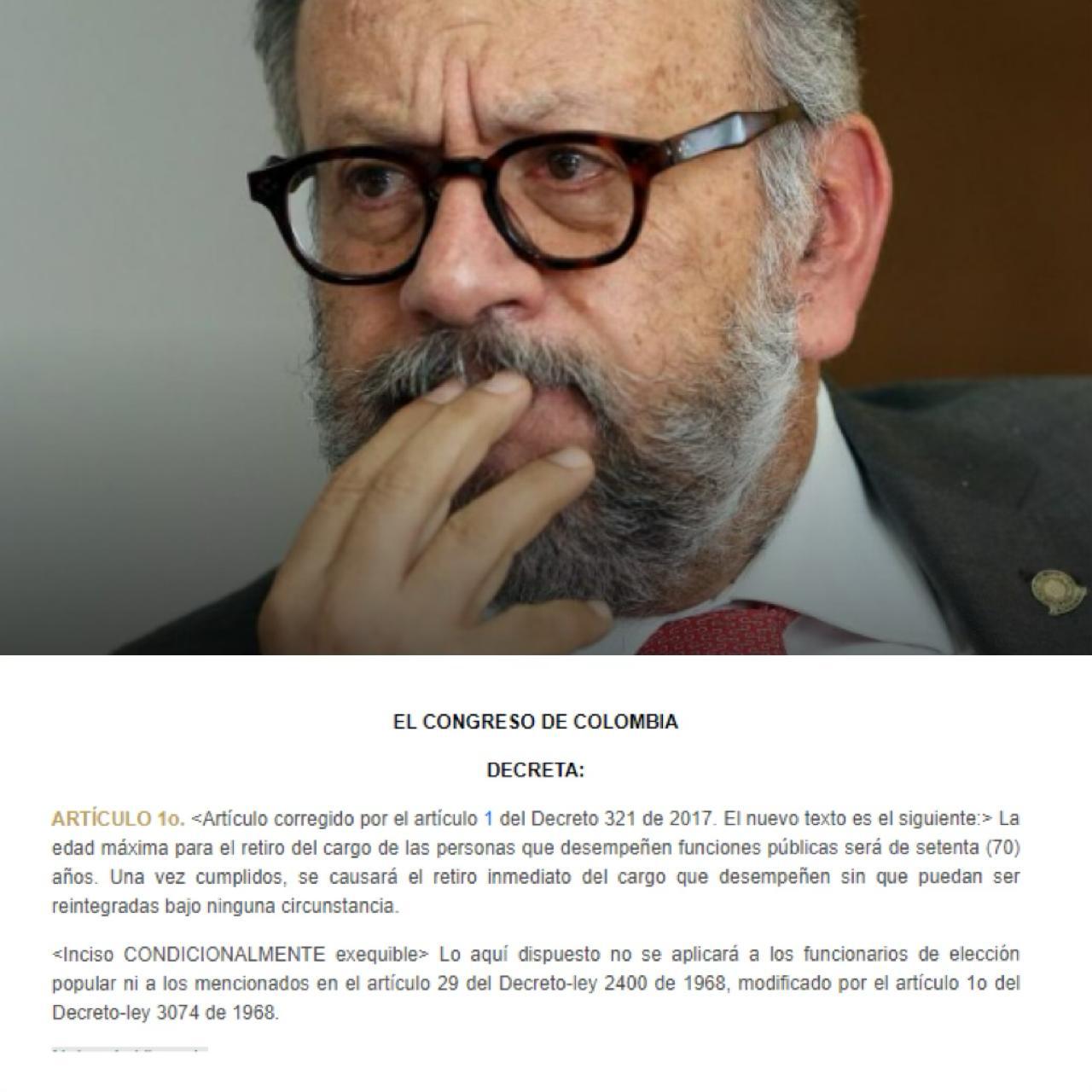 Exmagistrado Gustavo Gómez Aranguren.