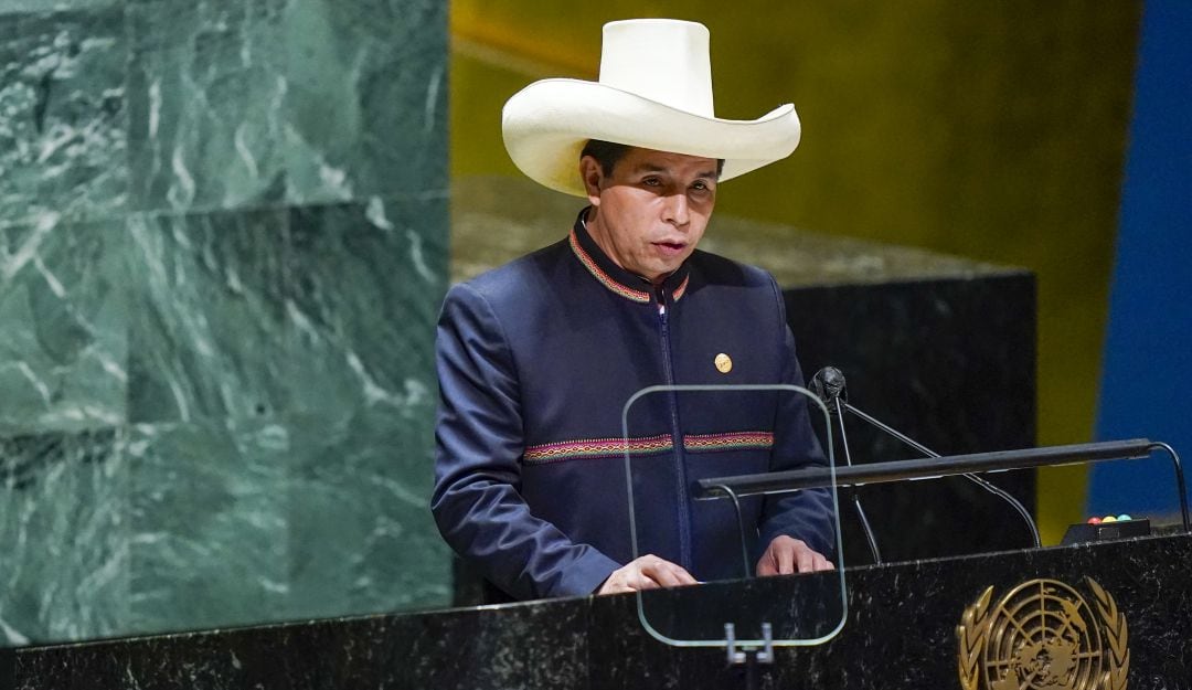 El presidente peruano Pedro Castillo