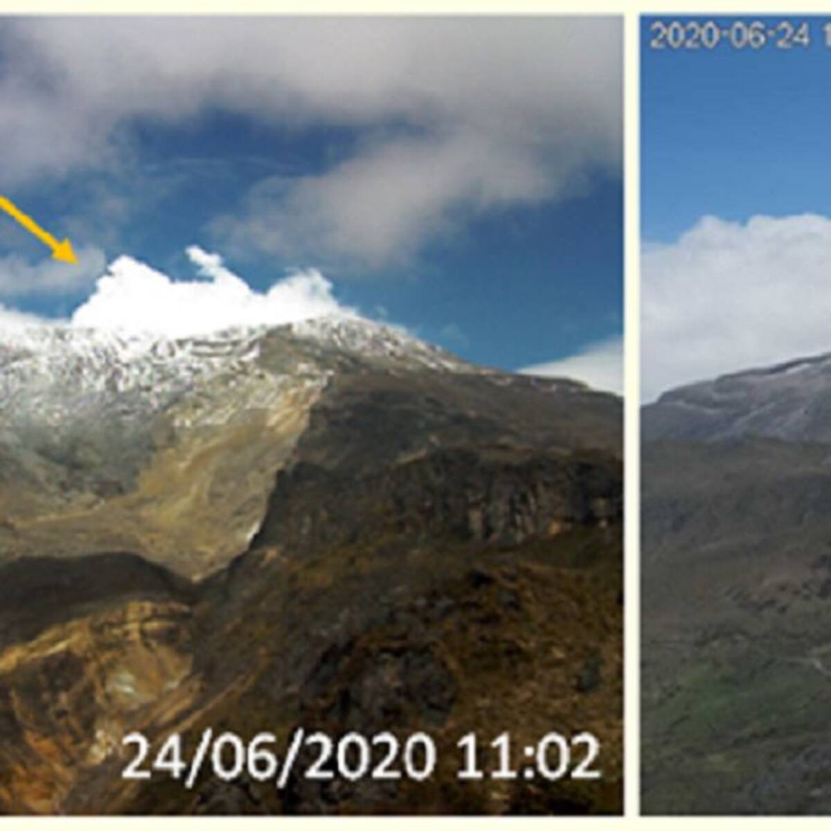 El Nevado del Ruiz no ha tenido nuevas emisiones de ceniza