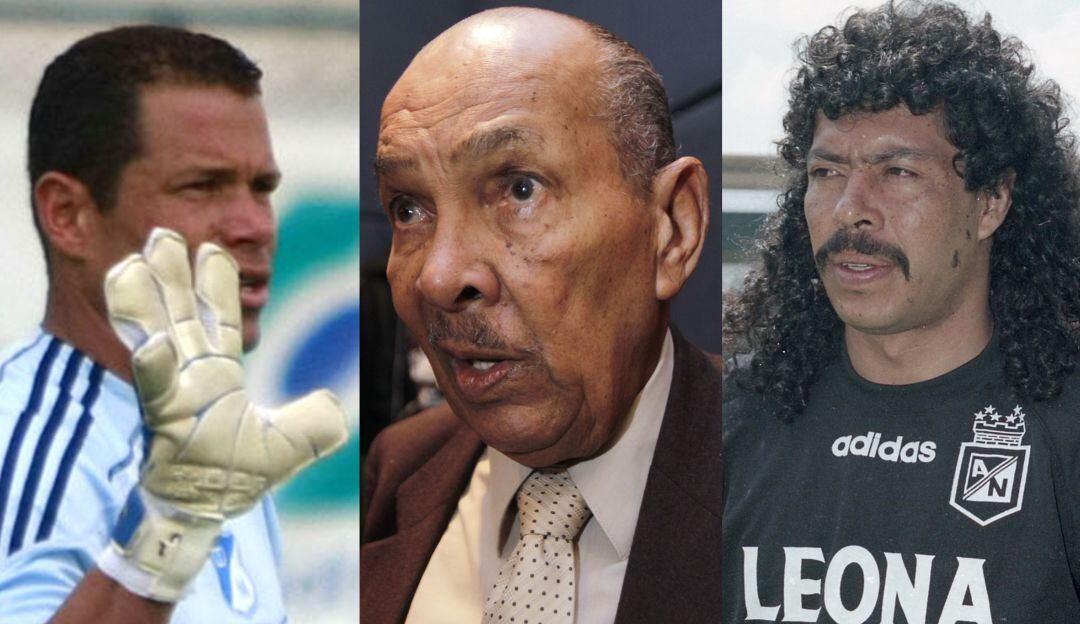 Óscar Córdoba (izq.), ‘Caimán’ Sánchez (cen.) y René Higuita (der.).