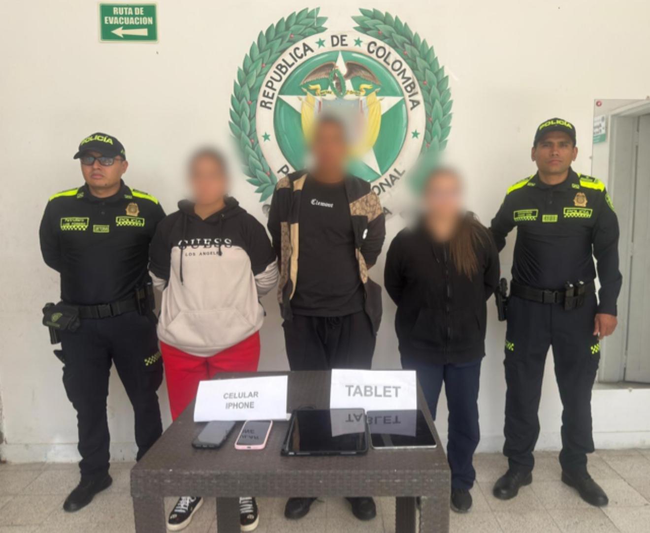Capturados por explotación sexual en Medellín. Foto: Policía Meval.
