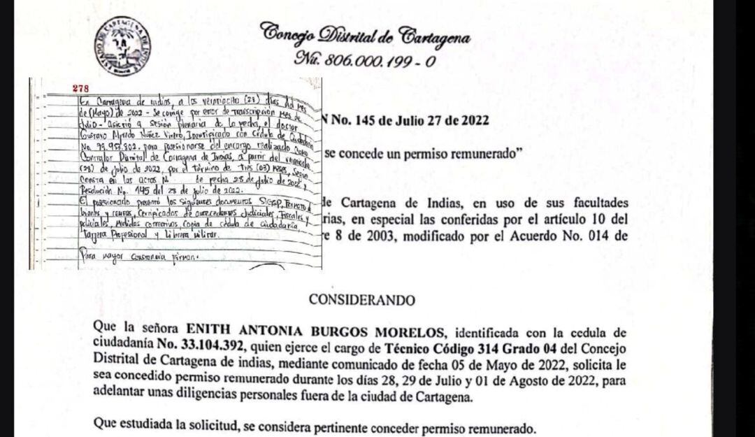 La resolución de la posesión de Gustavo Nuñez no corresponde a la de su encargo como contralor distrital
