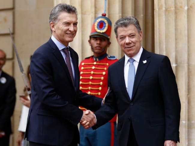 Santos y Macri se reúnen en la Casa de Nariño