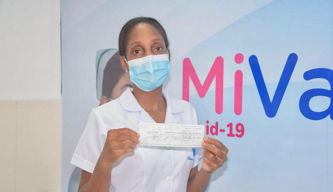 Marcia Blandón, auxiliar de enfermería en la clínica La Milagrosa de Santa Marta