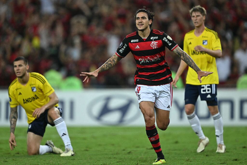 Flamengo vs Millonarios. (Photo by MAURO PIMENTEL/AFP via Getty Images)