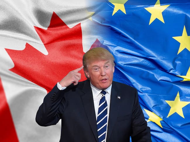 La amenaza del mandatario estadounidense ocurre luego de que la Comisión Europea invitara a Canadá a ser un “miembro asociado”.
(Foto: Caracol Radio / Getty )