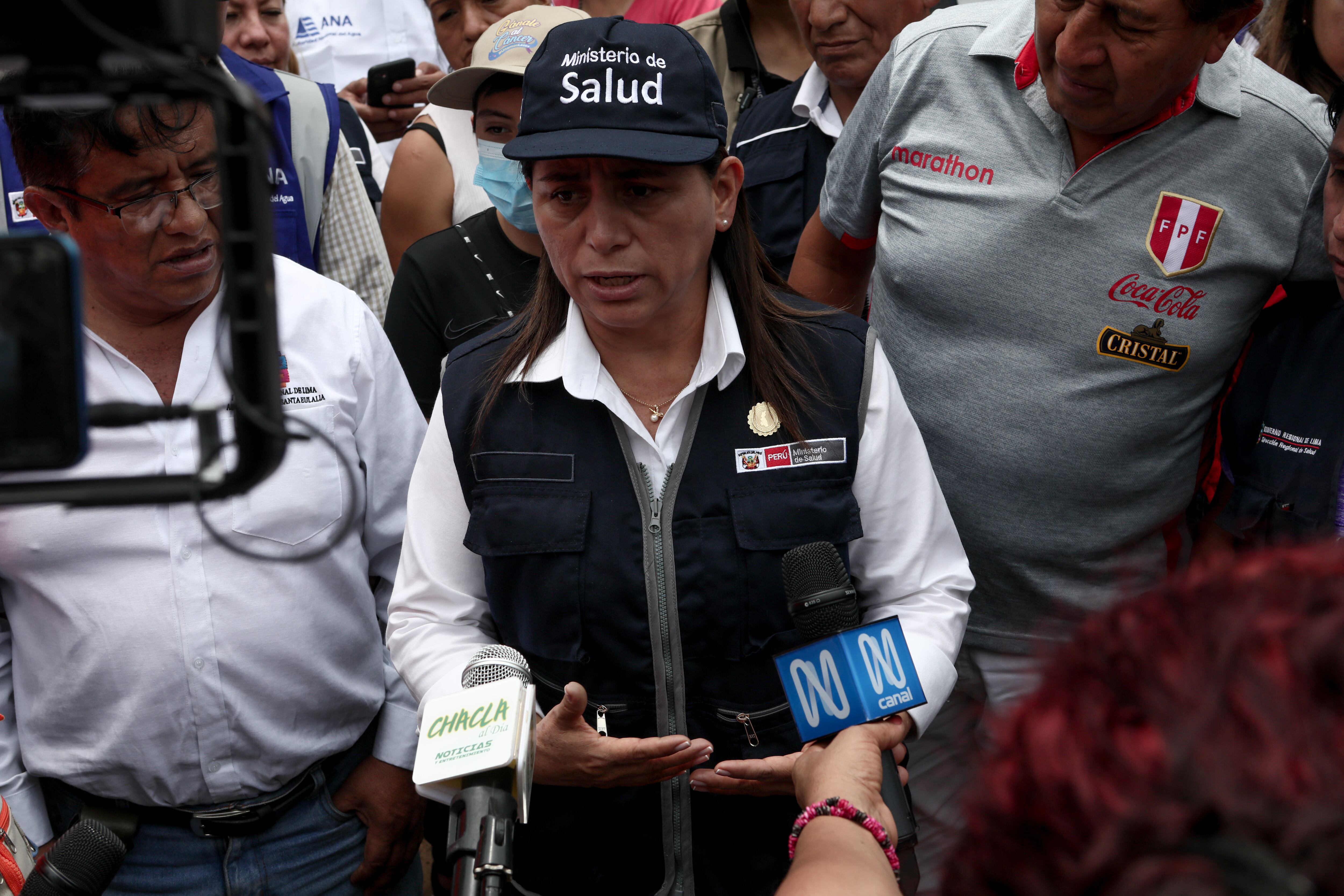 La ministra de Salud de Perú, Rosa Gutierrez.
(Foto: Klebher Vazquez/Anadolu Agency via Getty Images)