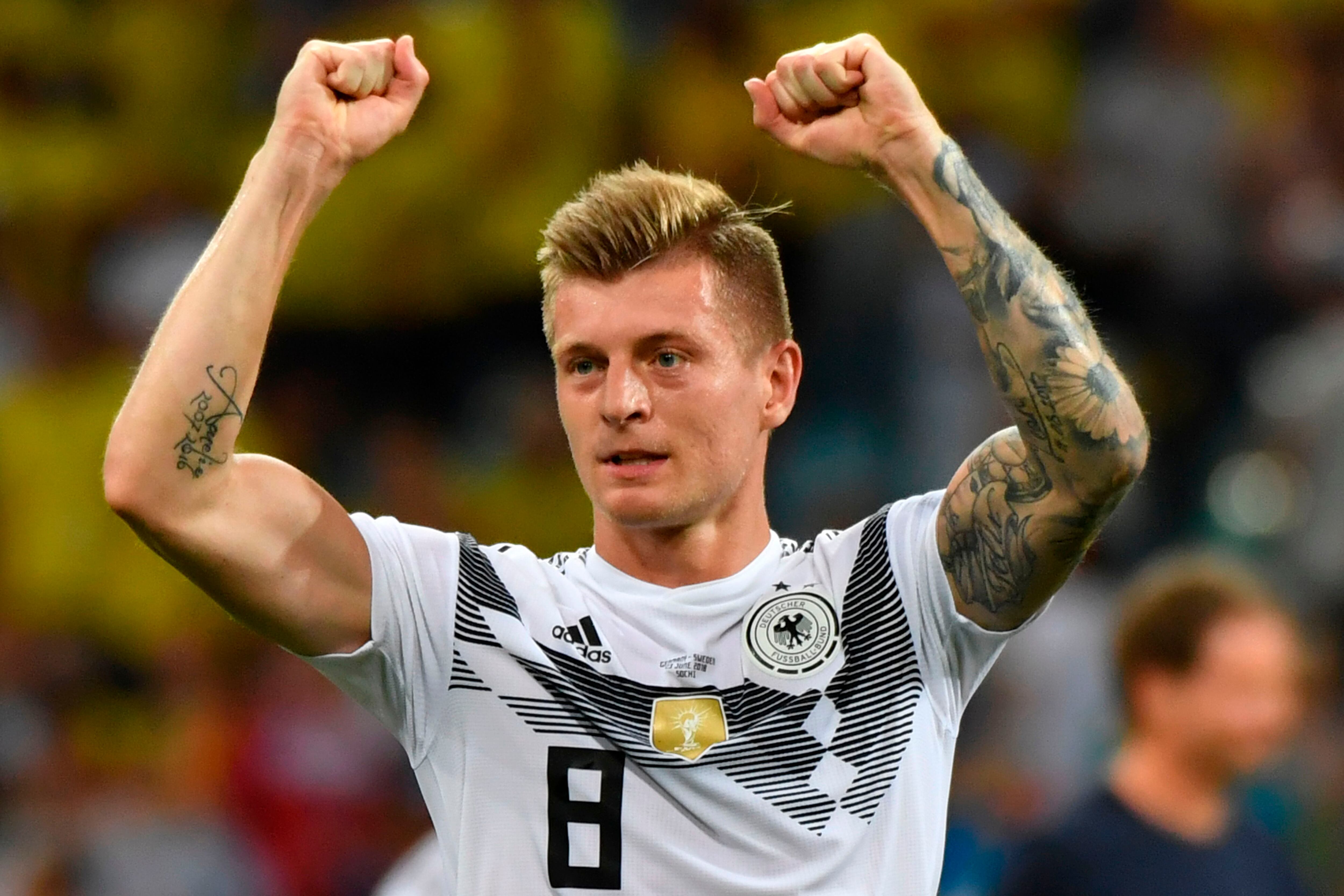 Toni Kroos jugando con Alemania en el Mundial de Rusia 2018. (Photo credit should read NELSON ALMEIDA/AFP via Getty Images)