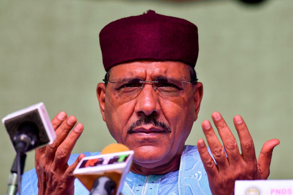 President Mahamane Ousmane with 44.25 percent. (Photo by Issouf SANOGO / AFP) (Photo by ISSOUF SANOGO/AFP via Getty Images)