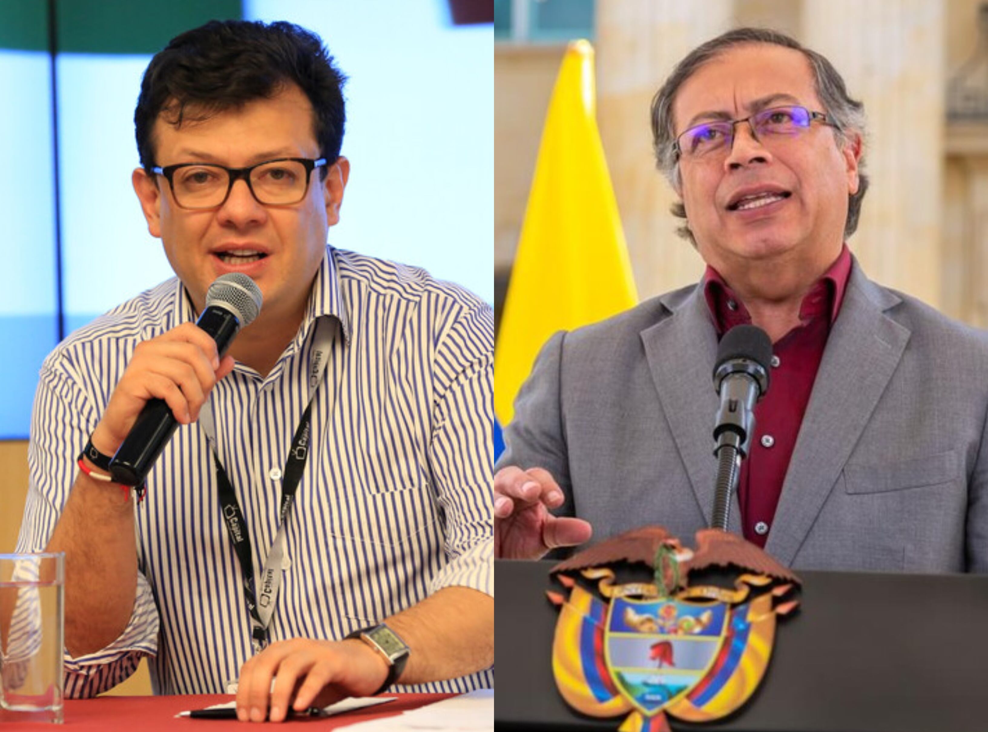 Hollman Morris y Gustavo Petro. Foto: Colprensa.