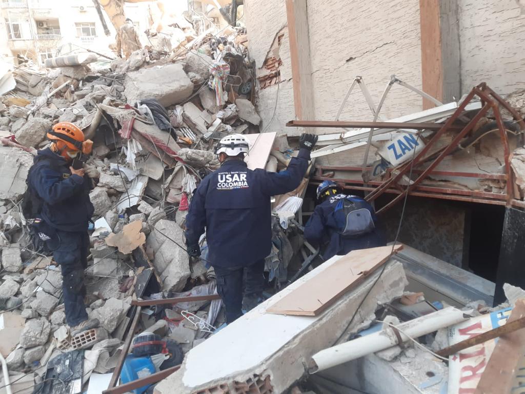 Equipo de rescate del Ejército en Turquía. Cortesía: Fuerzas Militares.