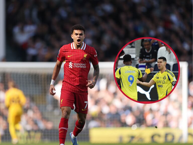 Luis Díaz podría jugar con Jhon Durán y Cristiano Ronaldo - Getty Images