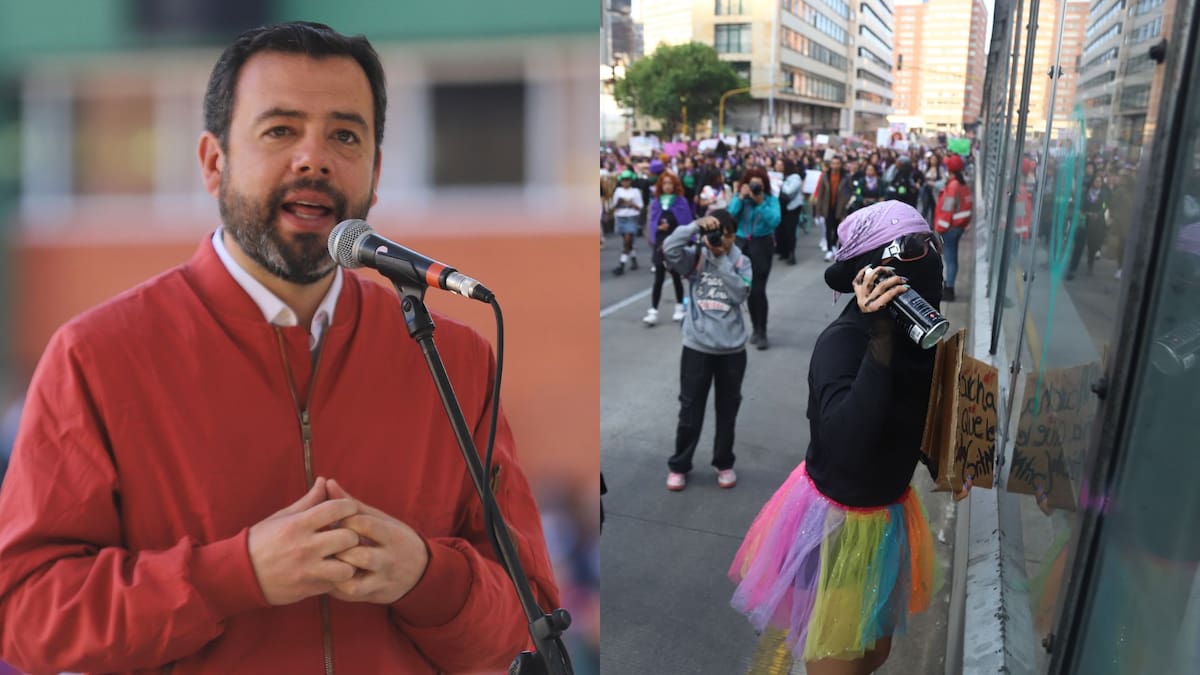 Alcalde Galán sobre marchas 8M: “Hubo vandalismo y daño a estaciones de Transmilenio”