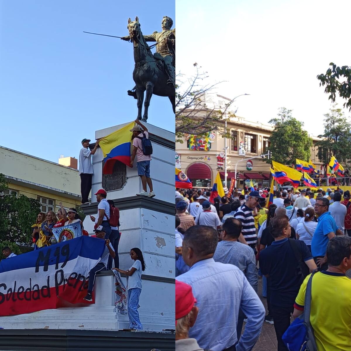 Centrales obreras se manifestaron en Barranquilla en apoyo al presidente Gustavo Petro