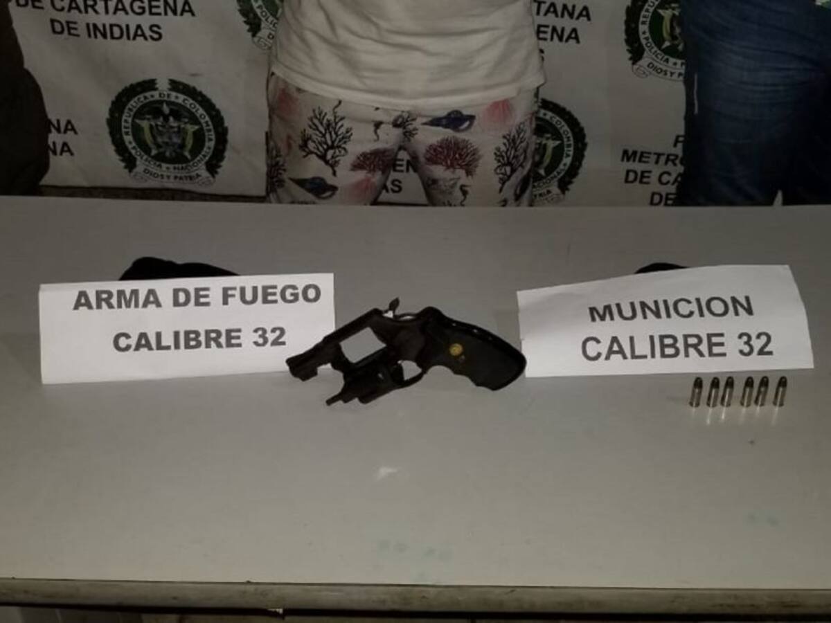 Capturados dos motorizados por portar un revólver en Turbaco, Bolívar