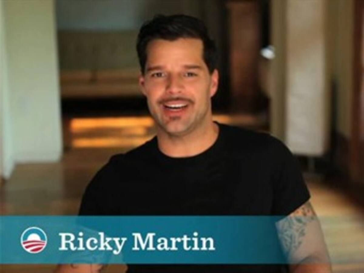 Ricky Martin pide apoyo electoral para Barack Obama