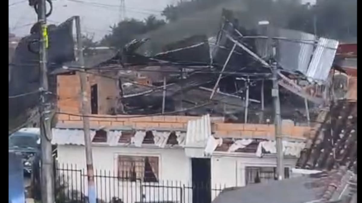Más de 30 casas quedaron destechadas por un fuerte vendaval en Yarumal, Antioquia